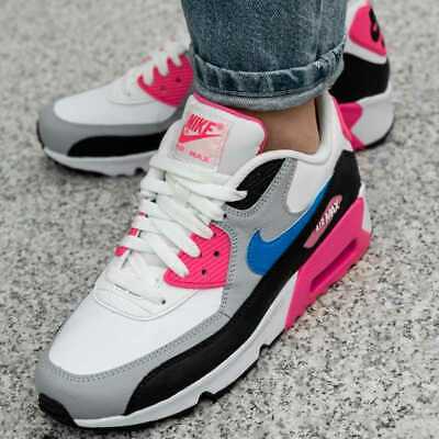 nike air max 90 white blue pink