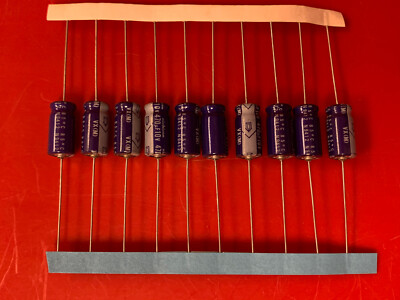 10x TVX1A471MAA NICHICON CAPACITOR ALUMINUM 470UF 10V 8X16mm AXIAL VX-SERIES