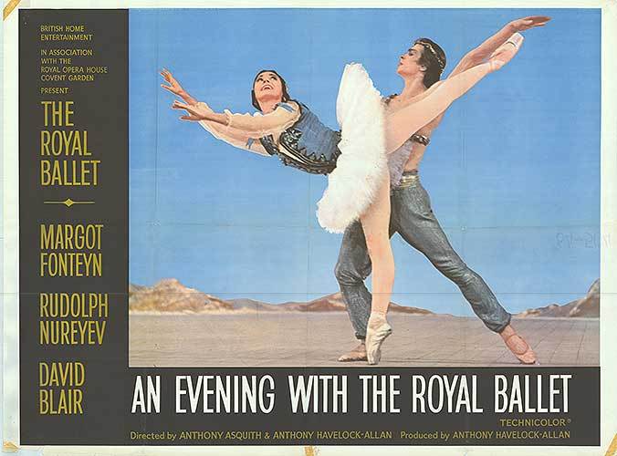 バレエ プリントポスターのみ　ヌレーエフ ロイヤルバレエ AN EVENING WITH THE ROYAL BALLET orig rare poster MARGOT