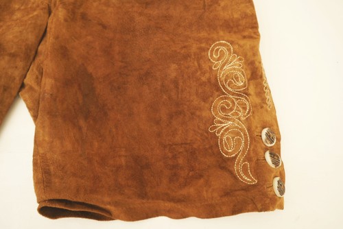 Kurze leichte Lederhose Landhaus C&A Oktoberfest Stickerei guter Zustand Gr.52 - Bild 7 von 10