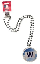 Rico Industries MLB Chicago Cubs W Win Flag Medallion Mardi Gras Style Beads