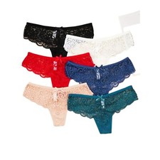 Damen Unterwäsche Unterhose Spitze Tanga Sexy 6er Set Wäsche Spitzenslips String