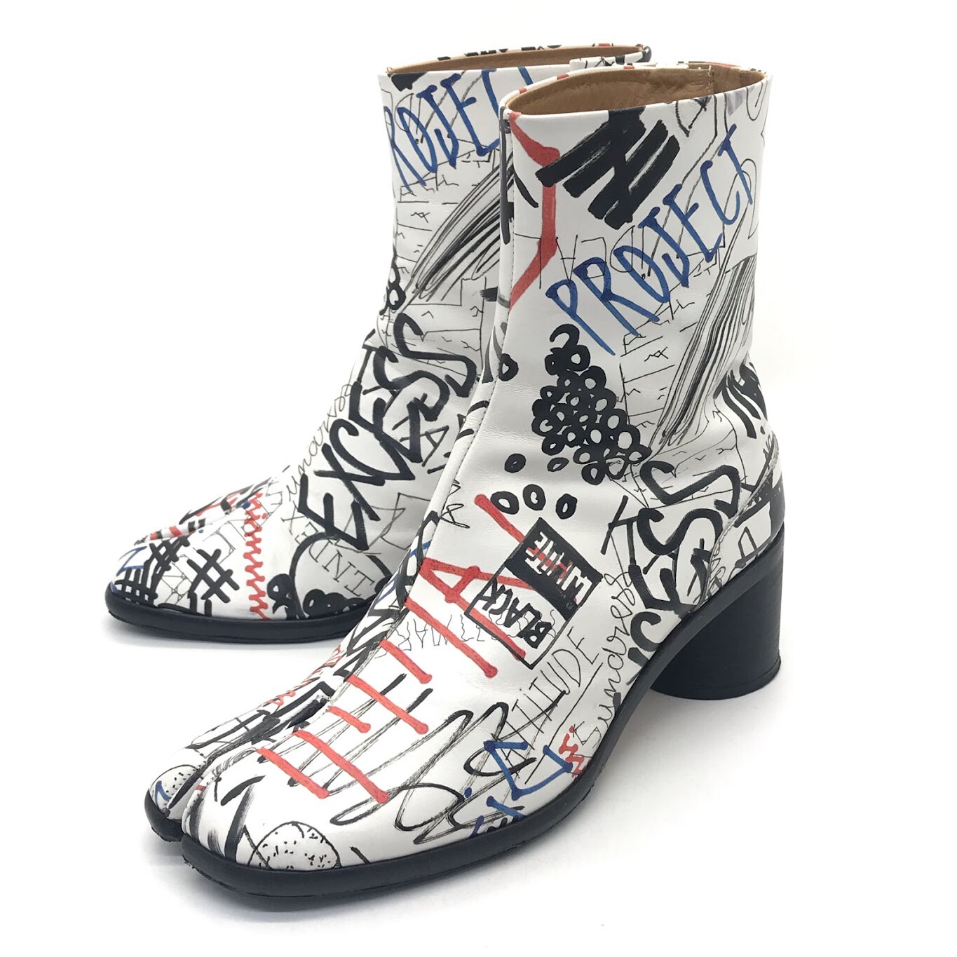 Maison Margiela Graffiti Tabi Boots/Graphic Paint/Tabi Boots/S57Wu 26cm FLl82