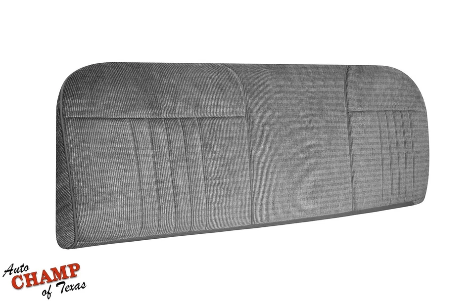 1990 1991 Ford F150 F250 F350 XLT -Bottom/Lean Back Bench Seat Cloth Covers Gray - Image 3 of 4