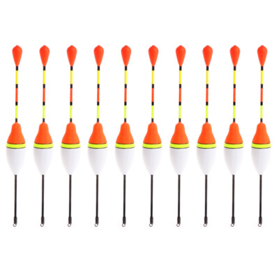 10 Pcs Sea Float Fishing Corks Floats Bobbers Outdoor Big Belly