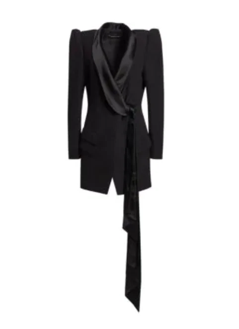 Alexandre Vauthier V-neck puff-sleeve blouse - Black