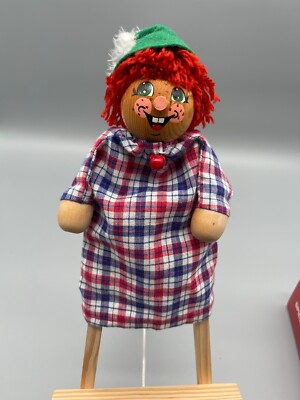Retro SIGIKID Handspielpuppe Holzkopf Pumuckl? RAR Retro Vintage in OVP