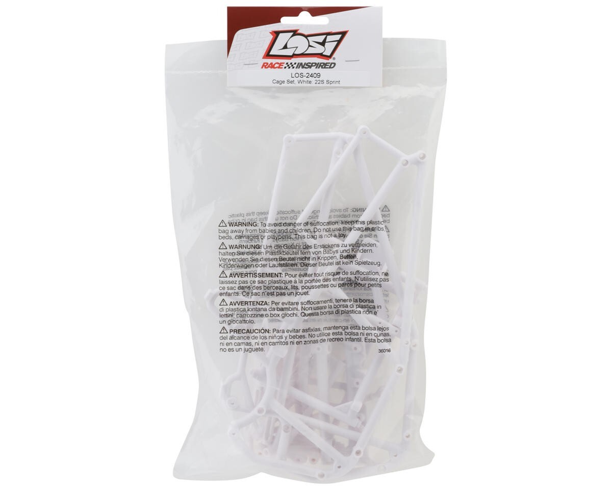 LOSI LOS-2409 22S Sprint Cage Set (White) HH