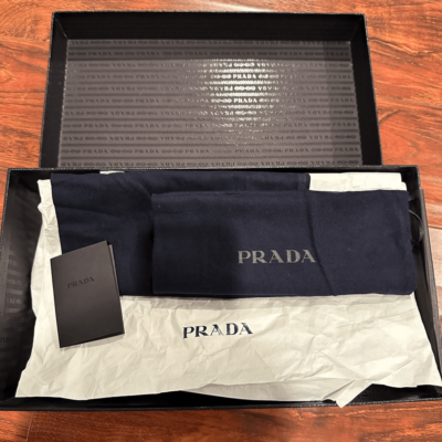 Prada brushed leather lace-up loafer size 7, EU 39,5-40 | eBay display picture 1