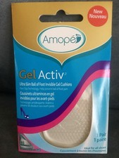 AMOPE GEL ACTIV ULTRA SLIM BALL OF FOOT INVISIBLE GEL CUSHIONS 1 PAIR - NEW