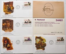 4 FDC First Day Covers 1977 Craftsmen of America Freedom Set Blacksmith