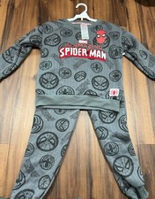 Disney Spider Man Boy 6T Long Sleeved Pants Gray Outfit Set
