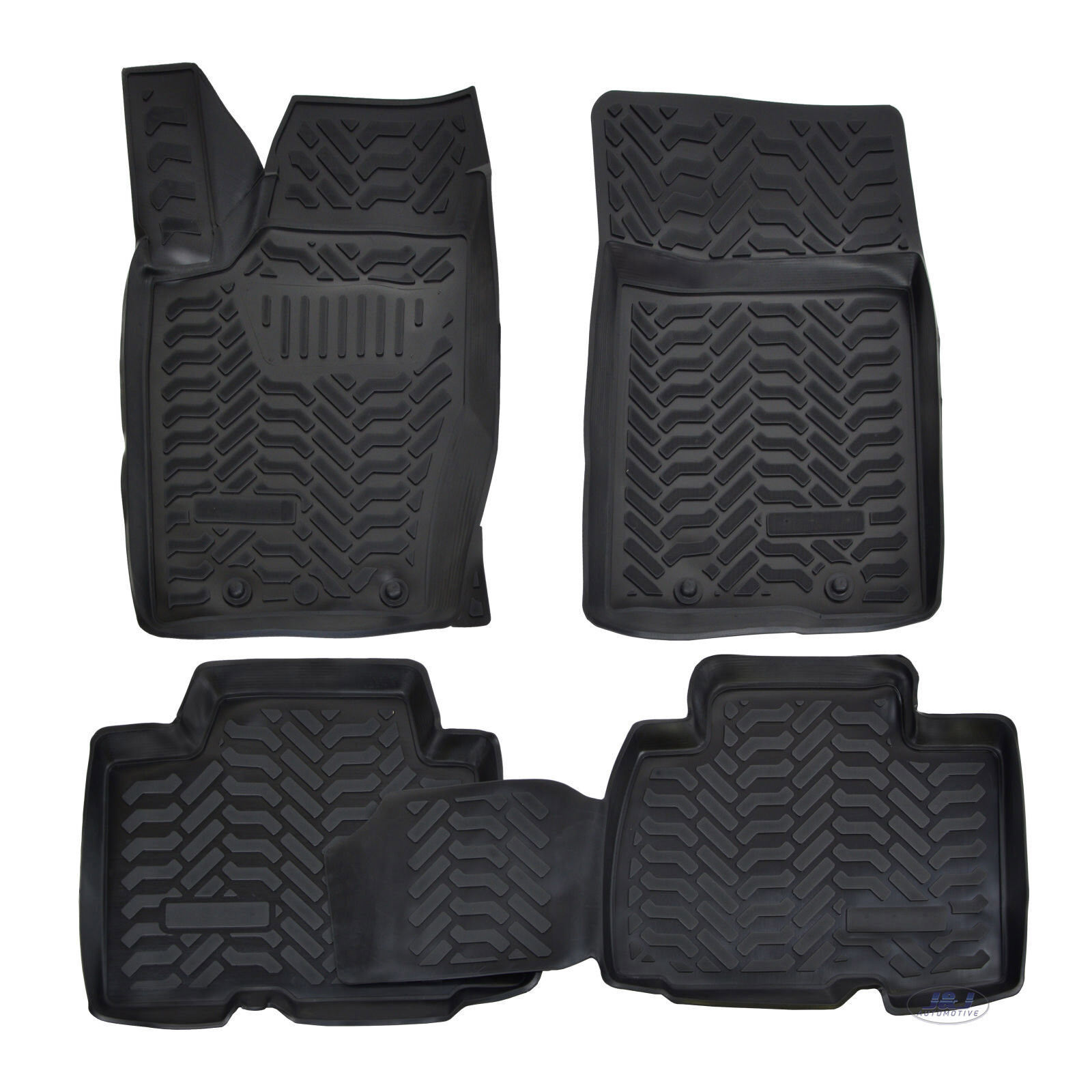 Tapis de sol en caoutchouc 3D pour Ssangyong Kyron 2006-2014 sur mesure noir
