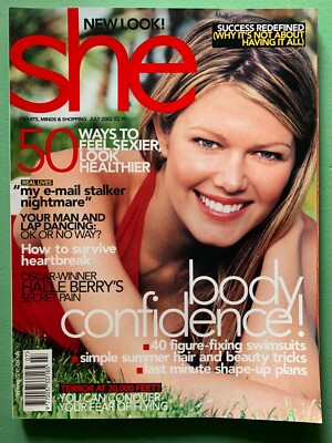 SHE magazine July 2002 (UK) Halle Berry Guy Pearce Models Magdalena + Esmerelda