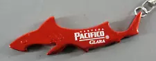 PACIFICO CERVESA BEER ❤️ RED SHARK 🦈 BOTTLE OPENER ALUMINUM KEYRING KEY CHARM
