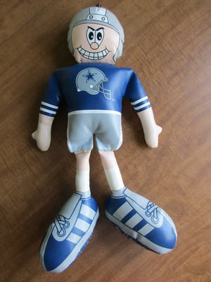 VTG 1995 Dallas Cowboys Vinyl Window Hanging Plush Team NFL Good Stuff Corp.  