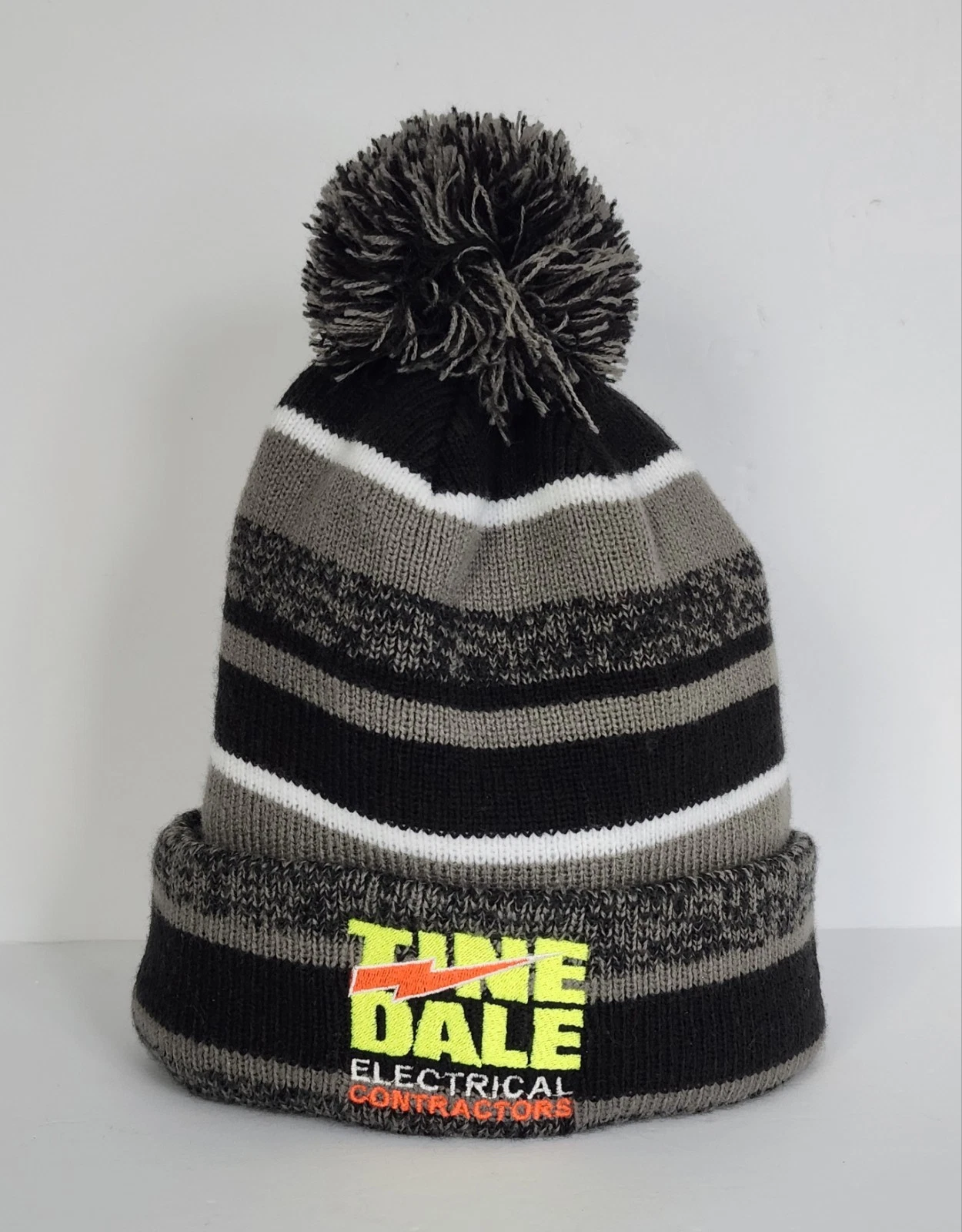 New Era Beanie Hat Gray Black - Tine Dale Electrical Contractors CT