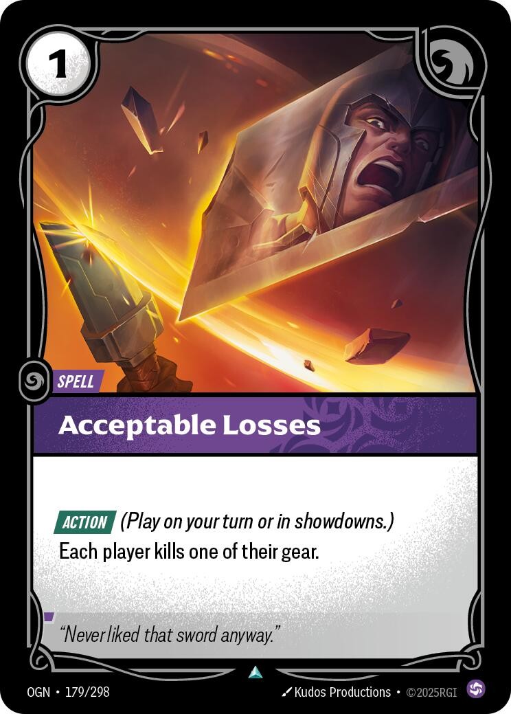 Riftbound TCG | Acceptable Losses | 179/298 | Origins | NM