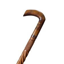 Stylish Hand Carved Wood Walking Stick Cane for Men Women Wooden Cane India