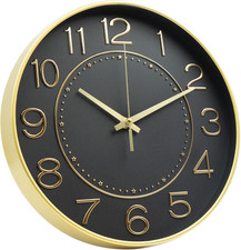12inch Wall Clocks Battery Operated,Quartz Movement,Silent Non Ticking Modern Wa