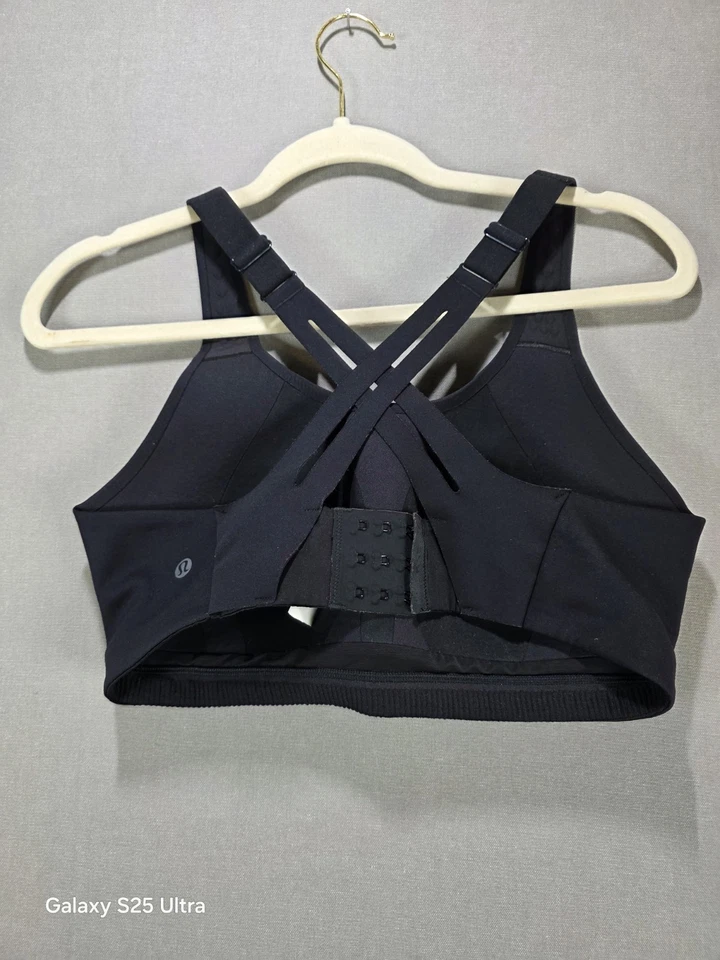 Lululemon Sports Bra Women 34DD Air Support Cross Back Yoga Run Gym Hype Core - Image 3 of 4