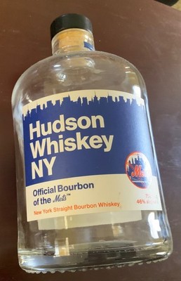 Hudson Bourbon Whiskey NY Let s Go Mets Bottle Ltd Edition Empty Baseball MLB