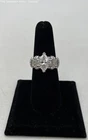 Meda 14K White Gold Fine Jewelry Modern Ring Size 7.5 6.00 Grams