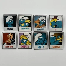 The Smurfs Salesone Enamel Pins Mystery Boxes 2025 Complete Set of 8 Pins