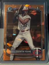 2025 Bowman Draft Quentin Young 1st Bowman Sapphire Orange /25 Twins SP