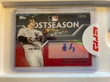 2023 Topps- Postseason Performance Autographs Anthony Rizzo #PPA-AR Red /25 (AU)