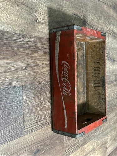 Coca-Cola Vintage Wooden Crate Bottle Carrier 18”-12”-5”
