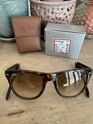 Ray-Ban Tortoise Shell ‘Folding Wayfarer’ with Brown Gradient Lenses Ray-Ban - Wayfarer Folding Classic (Large) – Good See Co main image 3