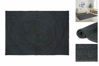 Teppich Dunkelgrau 240X340 Cm Jute