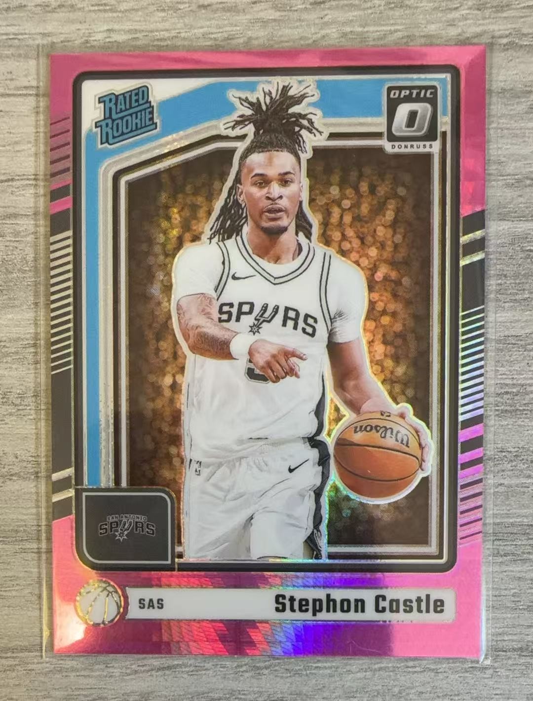 2024-25 Panini Donruss Optic Rated Rookie Pink Hyper Prizm #254 Stephon Castle