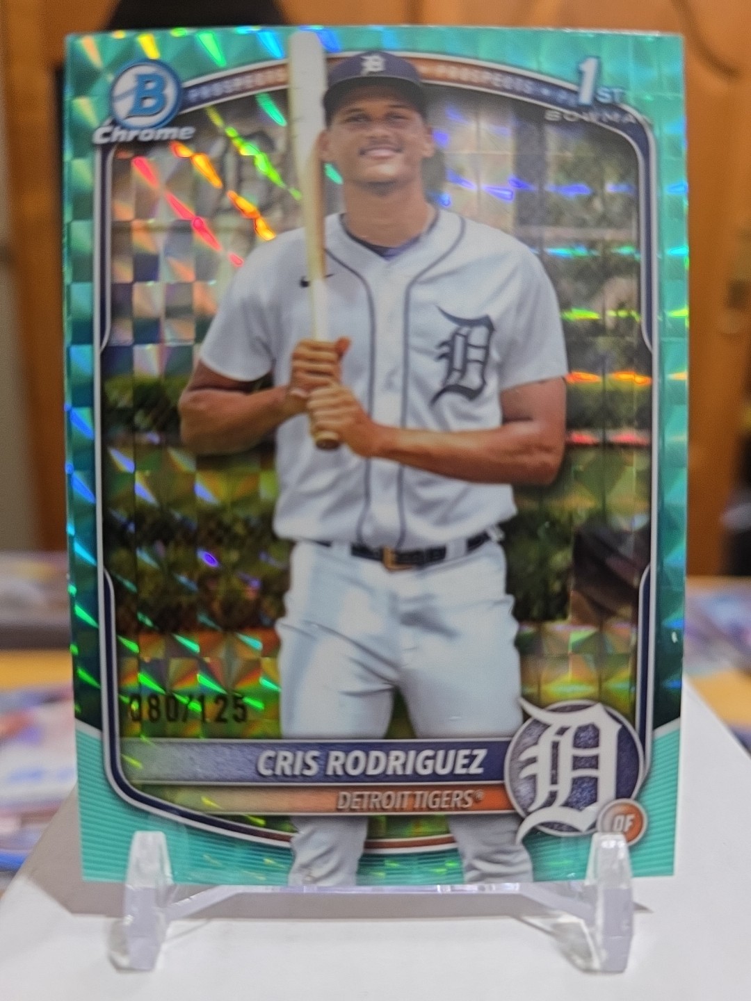 2025 Bowman Chrome Cris Rodriguez BCP-250 Geometric Aqua Refractor 080/125