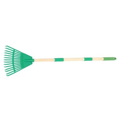  Leaves Rake Plastic 14 Tines Small Rake With Detachable Handle 34 Inch/87 Cm