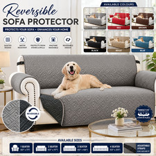 Reversible Sofa Slip Covers Waterproof Quilted Throws Pet Protector Couch Cover