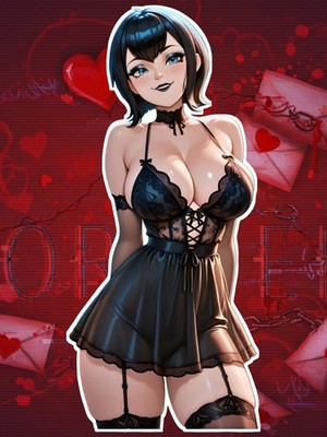 Adult Anime Waifu Hotel Transylvania Mavis Dracula 6'' Vinyl Sticker