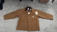 Vintage Carhartt Chore Coat CO1 BRN Blanket Lined Brown Canvas Men s Size 50 USA