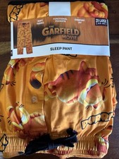 Garfield Movie Sleep Pants Men Orange 2XL New With Tag Pajama PJ