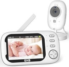 GHB Baby Monitor with Camera and Night Vision Video Monitor VOX Mode 2-Way Ta...