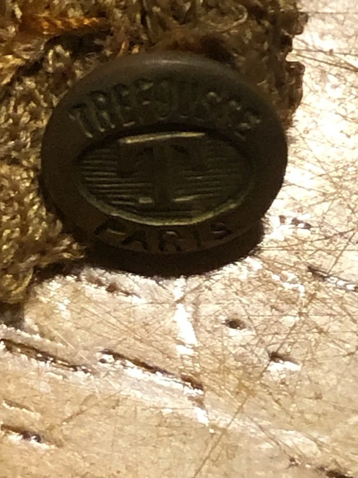 Luvas de ópera sem dedos Trefousse Paris braço vitoriano da década de 1890 marcadas em T raras - Imagem 3 de 4