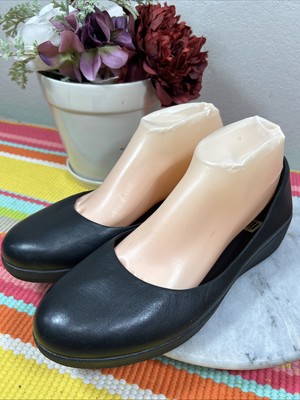 New FitFlop Superballerina Black Leather Slip On Shoes Women Size EU 41 US 9 M