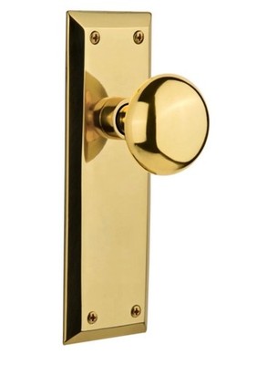Nostalgic Warehouse NYKNYK_KP_PB New York Solid Brass Privacy New