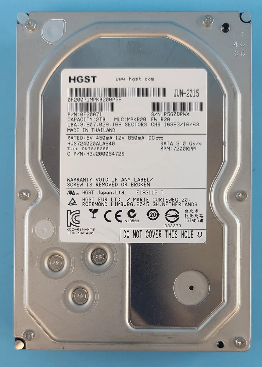HGST 2TB Storage Capacity Hard Drives (HDD, SSD & NAS) for sale | eBay