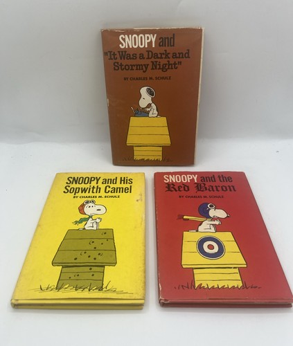 Charles M.Schulz SNOOPY Lot Of 3 Books HD/DJ 1 Edition Vintage 1966,1969,1971