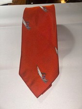 Vintage Polo Ralph Lauren Orange Silk Sailboat Tie Made in USA