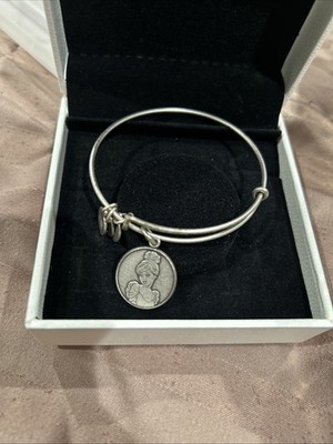 Alex & Ani Bangle Bracelet Cinderella Bangle Silver Disney Parks RETIRED