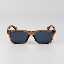 Montblanc Men Sunglasses Brown Blue Square MB0263S 005 NEW AUTHENTIC