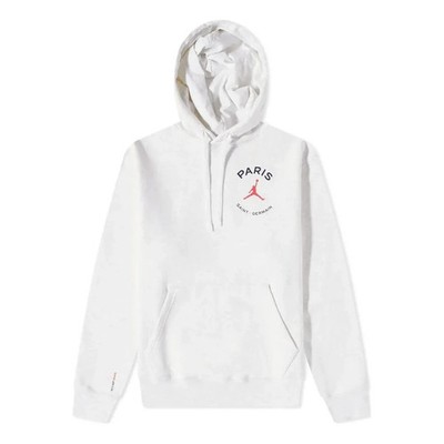Men's Air Jordan x Paris Saint-Germain Pullover Hoodie Grey -Size